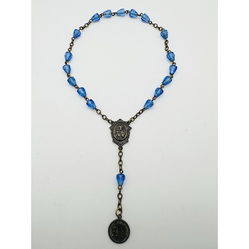 Vintage Czech Glass Bead Rosary
